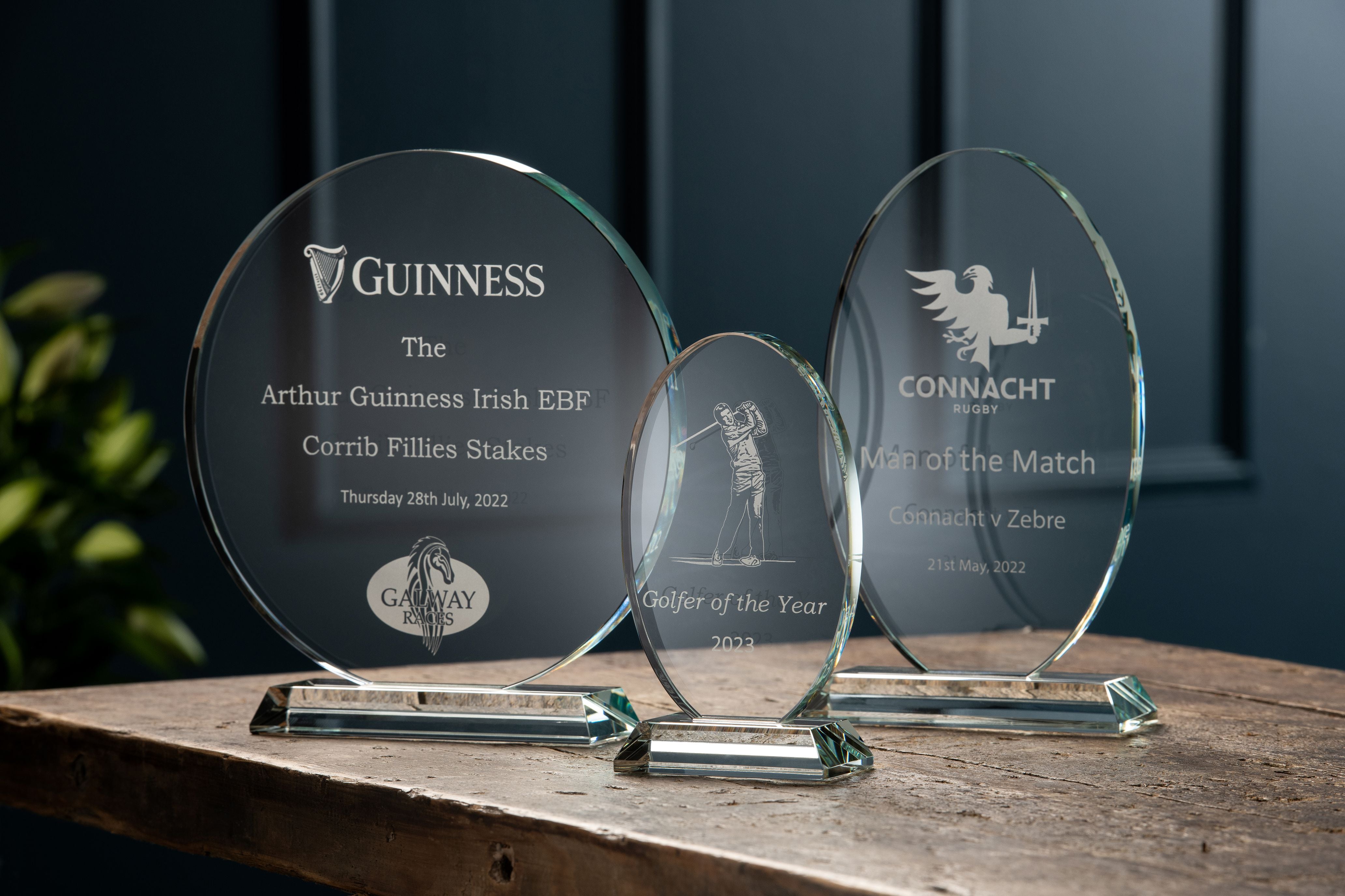 Engraved Large Oval Trophy