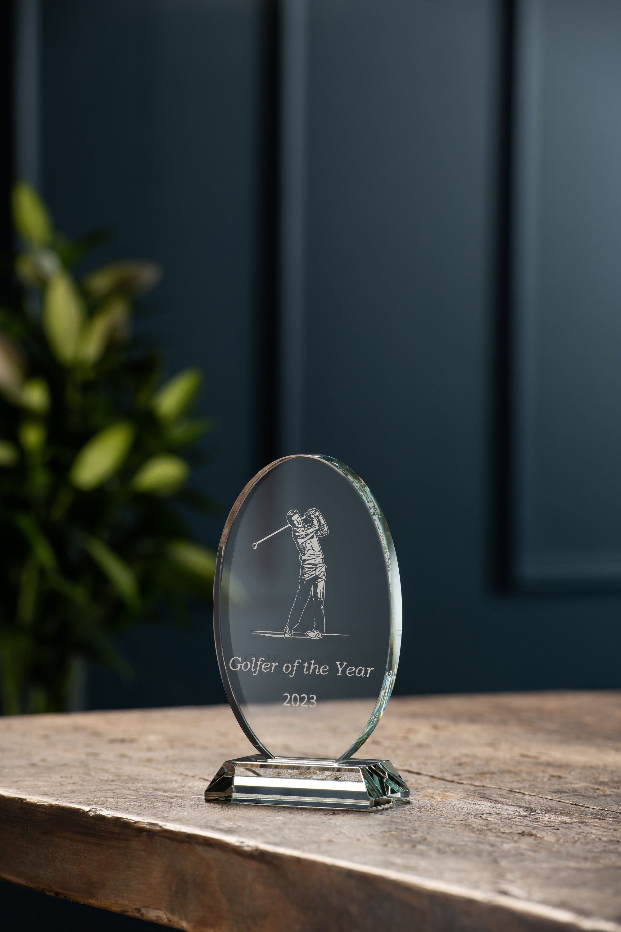 Engraved Small Oval Trophy