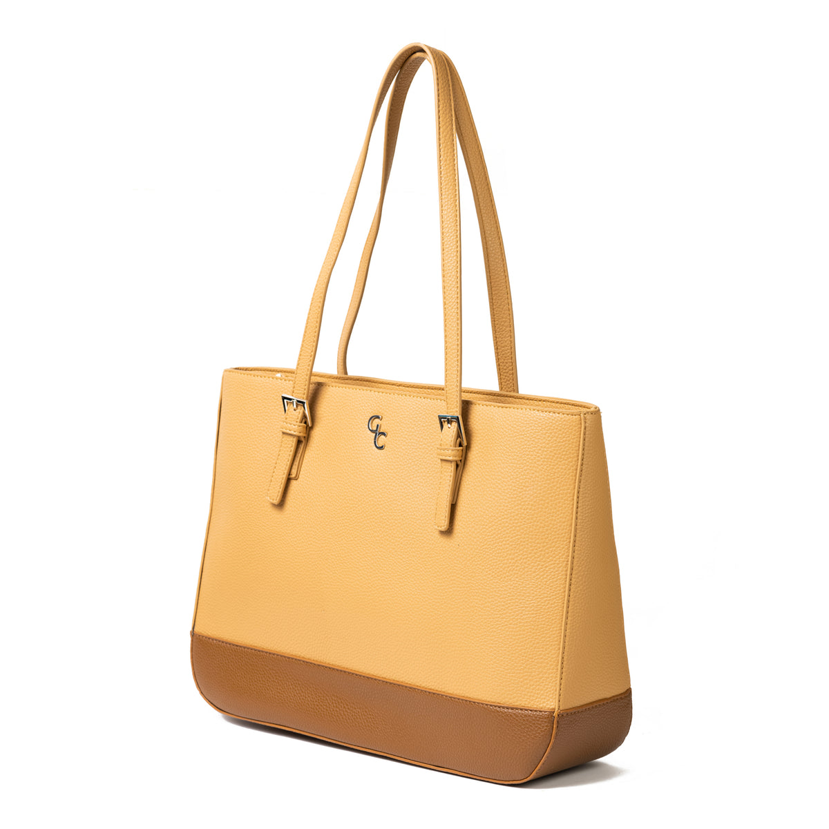 Two Tone Large Tote - Tan & Brown - Galway Irish Crystal