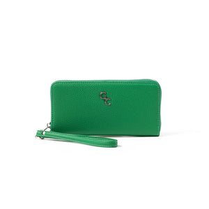 womens wallet in green galway crystal