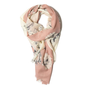 Pink Blossom Merino Wool Scarf - Galway Irish Crystal