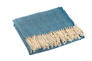 Herringbone Throw - Atlantic Blue - Galway Irish Crystal