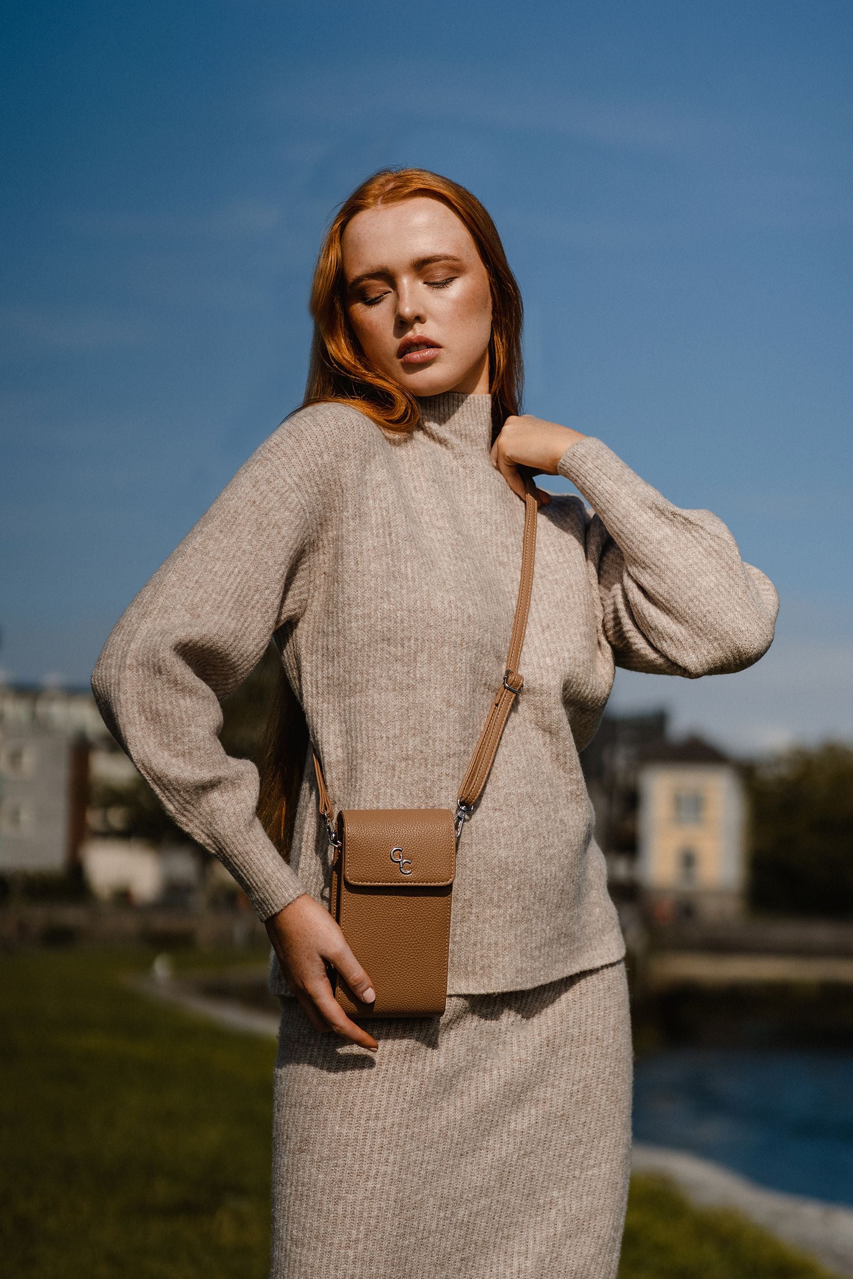 Mini Cross Body Bag - Biscuit