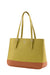 Two Tone Large Tote - Lime & Tan