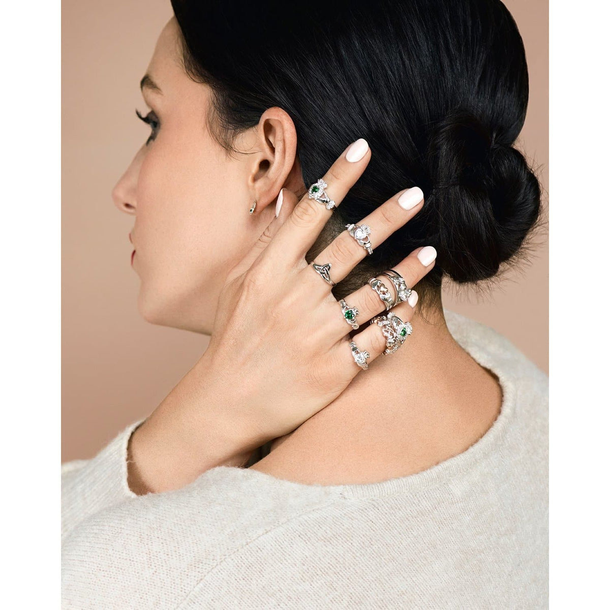 Trinity Knot Sterling Silver Ring - Galway Irish Crystal