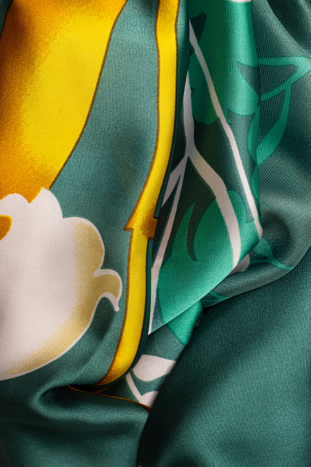 Teal Meadow Polyester Scarf - Galway Irish Crystal