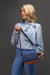 Two Tone Cross Body Bag - Navy & Tan - Galway Irish Crystal