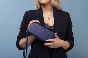 navy womens wallet