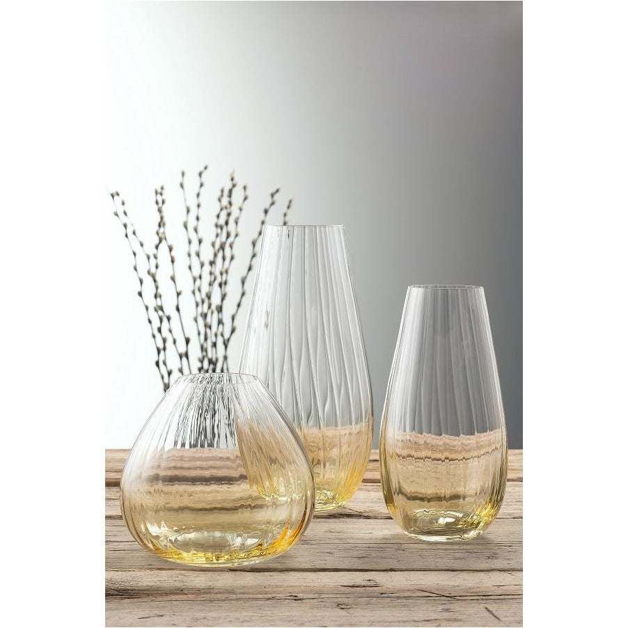 Erne 9.5" Vase Amber - Galway Irish Crystal