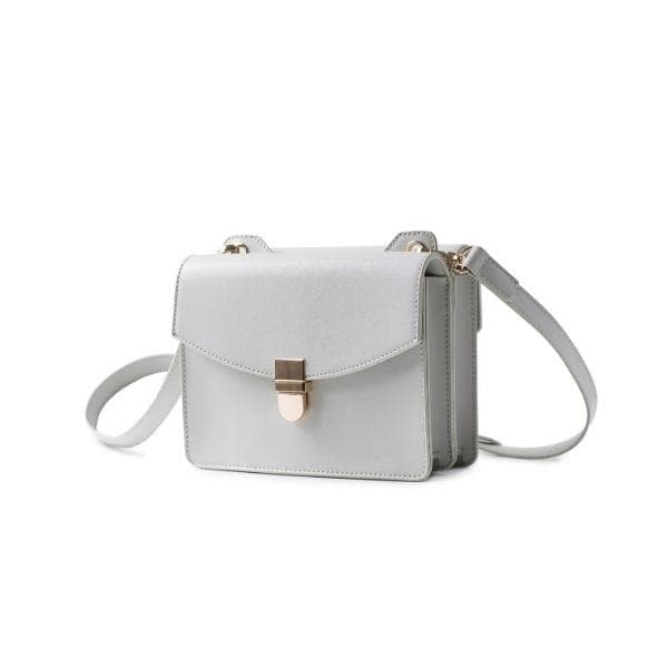 Cross Body Double Sided Bag Light Grey - Galway Irish Crystal