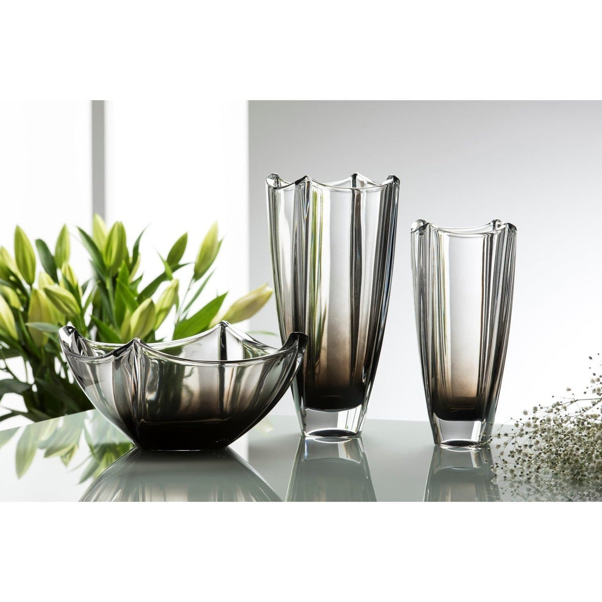 Onyx Dune 10" Square Vase - Galway Irish Crystal