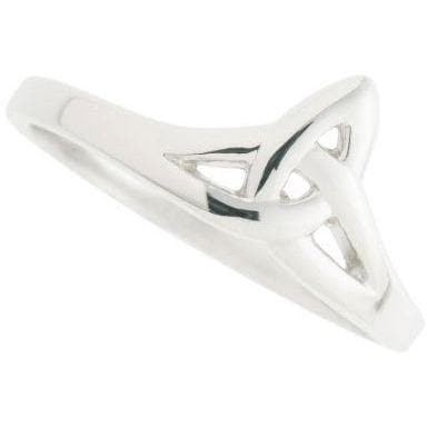 Trinity Knot Sterling Silver Ring - Galway Irish Crystal