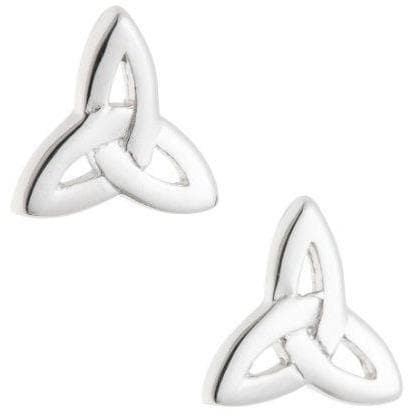 Trinity Knot Sterling Silver Earrings - Galway Irish Crystal