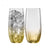 Erne Hiball Glass Pair Amber - Galway Irish Crystal