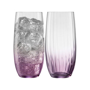 Erne Hiball Glass Pair Amethyst - Galway Irish Crystal