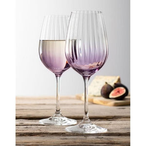 Erne Wine Glass Pair Amethyst - Galway Irish Crystal