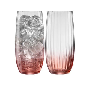 Erne Hiball Glass Pair Blush - Galway Irish Crystal