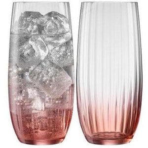 Erne Hiball Glass Pair Blush - Galway Irish Crystal